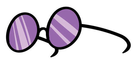 Sun Glasses for a Sunny Summer Beach Day Vector Isolated on White Background. Travel Accessories for backpackers. Vector Art for Travel Essentials.のイラスト素材