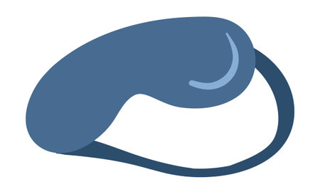 Eye Mask for a good night sleep. Travel Accessories for Comfortable Flight Experience. Vector Art for Travel Essentials.のイラスト素材