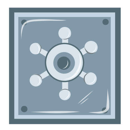 Safe locker and vault. Closed strongboxes isolated. Steel banking safes and vaults isolated vector illustration set.のイラスト素材