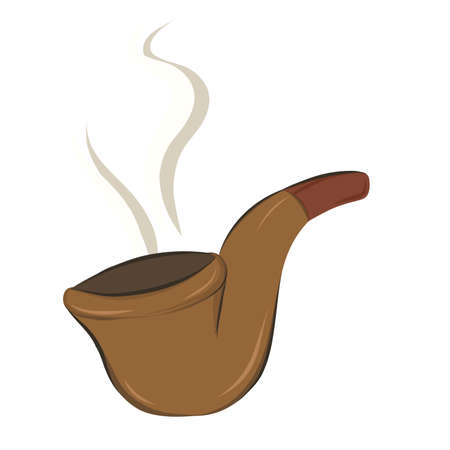 Elegant retro style cigar, smoking pipeのイラスト素材