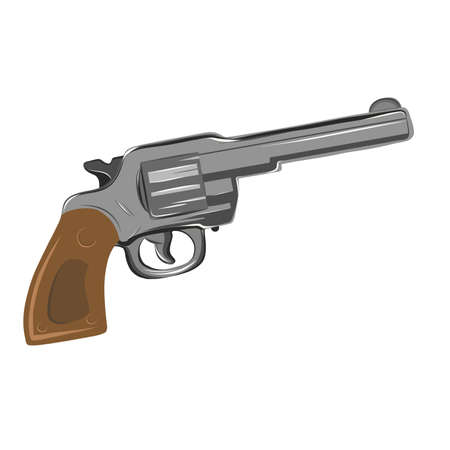 Stylish handgun, protective gun used by detective, cops and officers.のイラスト素材