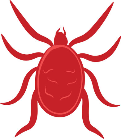 Mite Vector Illustration. Pest bugs and Insects.のイラスト素材