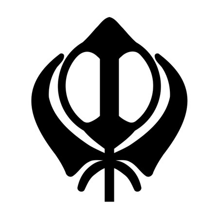 Sikh religious symbol. Isolated Flat Vector Illustration&#xD;のイラスト素材