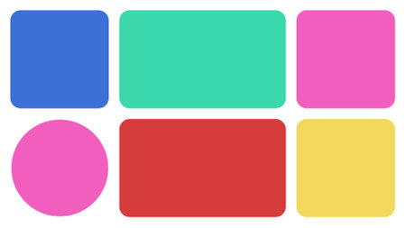 Trendy bento box grid ui ux layout templateのイラスト素材