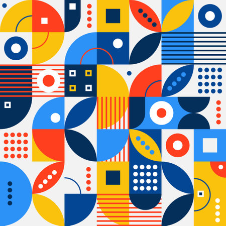 Colorful geometric abstract background. Template for wallpaper, banner, presentation, backgroundのイラスト素材