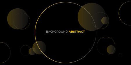 Abstract Vector Background Circle behind Dark Design. Realistic wallpaper with luxurious flowing lines. Elegant background for posters, websites, brochures, cards, banners, apps,のイラスト素材