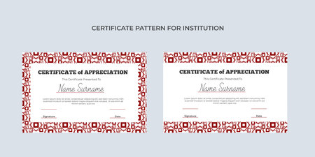 Certificate template set collection. Diploma of modern design or gift certificate style pattern.のイラスト素材