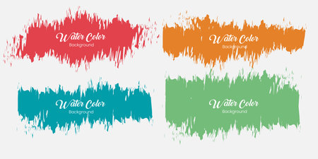 Watercolor brush strokes in different colors style colorfulのイラスト素材