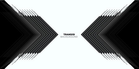 Arrow. Vector transition between colors with striped lines in a modern style. Trendy black and white background for packaging design, clothing, interior, typographyのイラスト素材