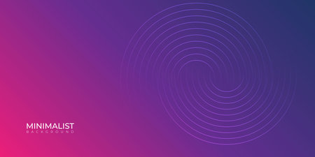 Abstract blue and purple gradation modern background with circle elements. Digital technology concept.のイラスト素材