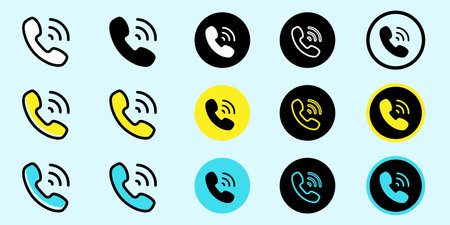 Set Call icon isolated on white background. Call icon modern symbol for graphic and web design. Call icon simple sign for logo, web, app, UIのイラスト素材
