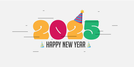 Happy new year 2015. Vector illustration with numbers in flat style.のイラスト素材