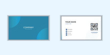 A sleek and modern corporate business card template with a clean design. Ideal for stationery brandingのイラスト素材