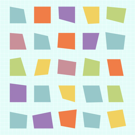 Modern Colorful abstract shapes in a seamless pattern. Abstract shapes in pastel colors. A variety...