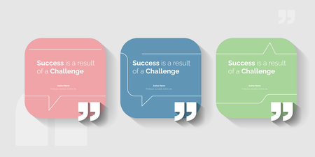 Set Bubble testimonial banner, quote, infographic. Social media post template designs for quotes. Empty speech bubbles, quote bubbles and text boxのイラスト素材
