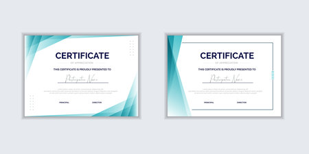 Gradient modern certificate template design for business, industry, school, education, university and otherのイラスト素材