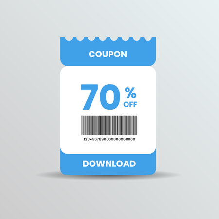 Shopping mall issues event coupons for discounts illustration. tickets, coins, the market, the...