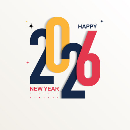 2026 Happy new year new years even, celebration greeting card Banner, Poster, post design,Year 2026 in backgroundのイラスト素材