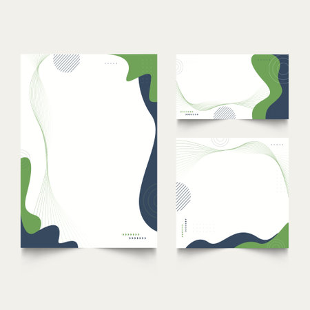 Set of Abstract dynamic wave lines on white background. Creative abstract flowing wave lines.のイラスト素材