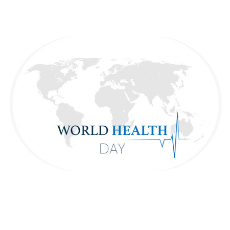 Modern illustration on the theme of World Health Day observed on April 7th every year. World Health Day Template for poster, social media, banner, cardのイラスト素材