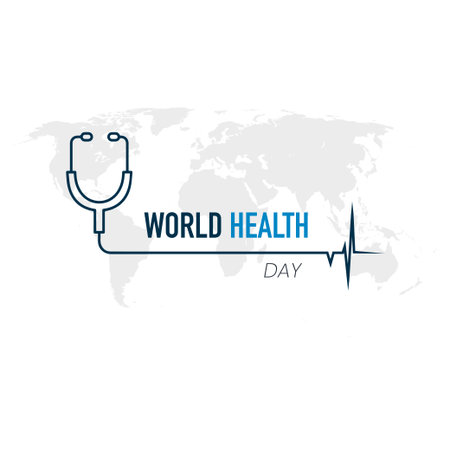 Modern illustration on the theme of World Health Day observed on April 7th every year. World Health Day Template for poster, social media, banner, cardのイラスト素材