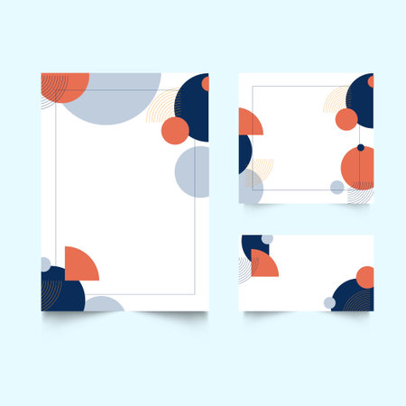 Modern Abstract Geometric Frame Design Sale. Geometric frame for social media, flyer, cover, banner, businessのイラスト素材