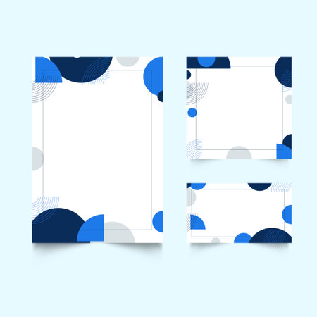 Modern Abstract Geometric Frame Design Sale. Geometric frame for social media, flyer, cover, banner, businessのイラスト素材