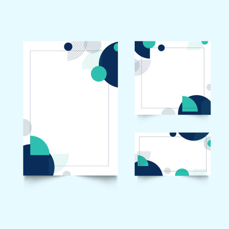 Modern Abstract Geometric Frame Design Sale. Geometric frame for social media, flyer, cover, banner, businessのイラスト素材