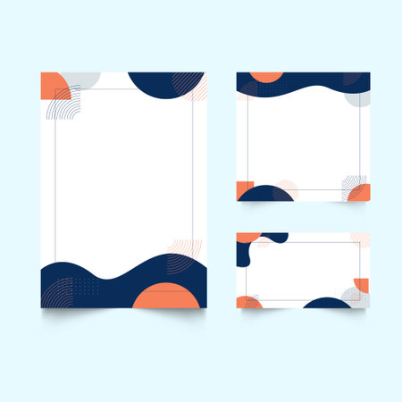 Modern Abstract Geometric Frame Design Sale. Geometric frame for social media, flyer, cover, banner, businessのイラスト素材