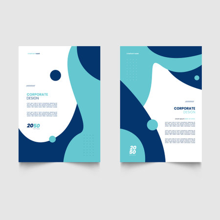 Modern abstract colorful covers theme book cover template. A4 size book cover template for annual report, magazine, booklet, proposal, portfolio, brochure, posterのイラスト素材
