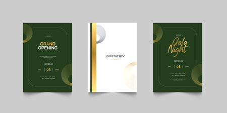 Grand Opening poster celebration with golden shape line ribbon drapery element decoration for luxury elegant vip royal poster with white backgroundのイラスト素材