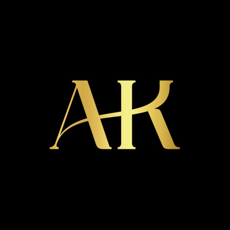 Initial ALphabet AK Logo Design vector Template. Abstract Letter AK Linked Logoのイラスト素材