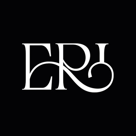 ERI Initial Letter Logo Design vector Template. Linked letter ERI logo design.のイラスト素材