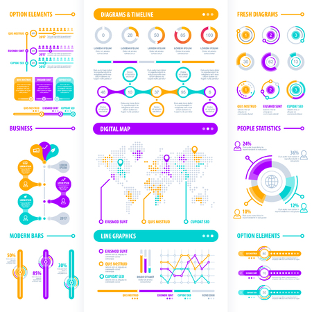 Set of modern infographics.のイラスト素材
