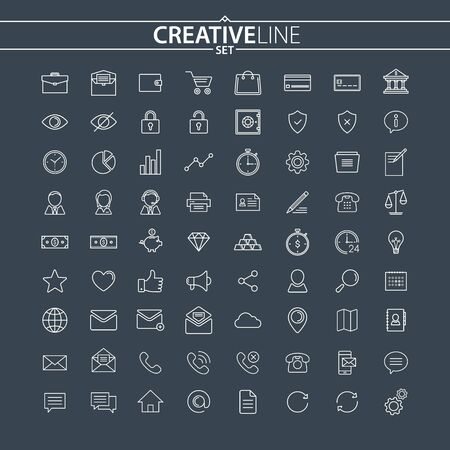 Set of business and finance icons.のイラスト素材