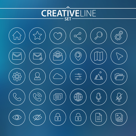 Set of web design icons.のイラスト素材