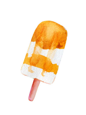 Beautiful watercolor hand drawn popsicle :)の写真素材