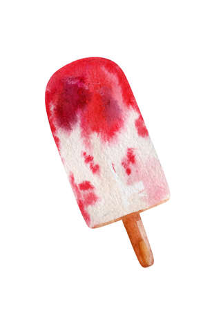Beautiful watercolor hand drawn popsicle :)の写真素材