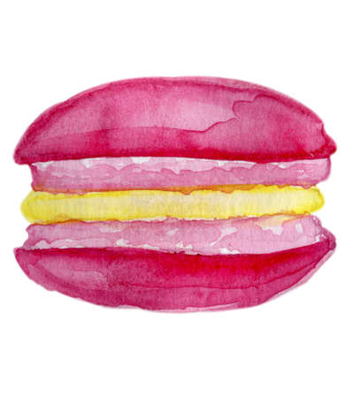Watercolor macaroon pinkの写真素材