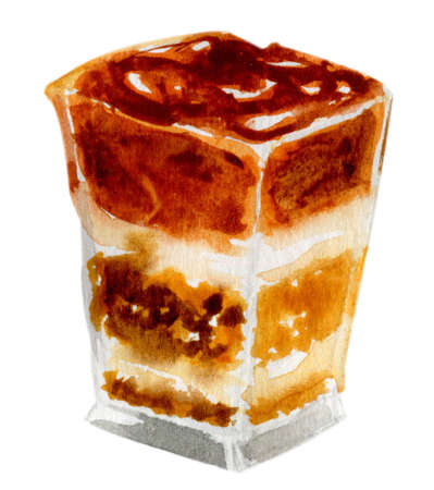 Chocolate jelly with sour creamの写真素材