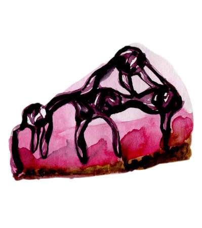 Cheesecake with currantsの写真素材