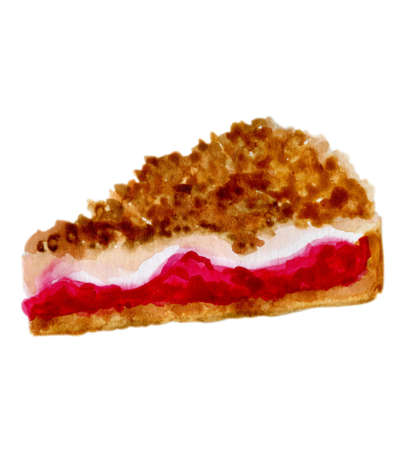 Cheesecake with cherry fillingの写真素材