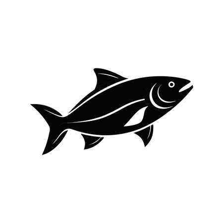 Vector illustration of a Salmon Fish isolated on a white backgroundのイラスト素材