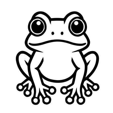 Frog icon. Cartoon vector illustration of frog icon for web designのイラスト素材