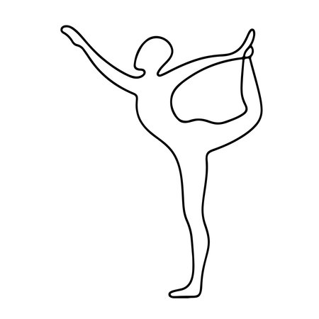 Ballet dancer icon. Outline illustration of ballet dancer vector icon for webのイラスト素材