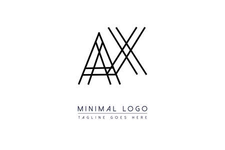 AX OR XA Letter Logo Design. Creative Modern A L Letters icon vector Illustrationのイラスト素材
