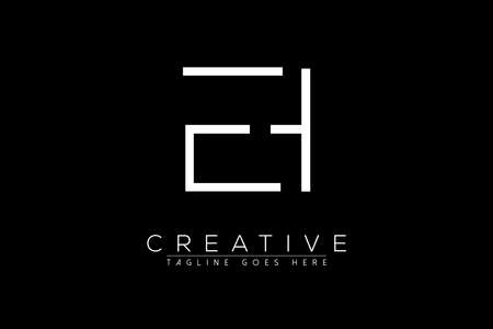letter EH, HE, H, E, Abstract initial monogram letter alphabet logo designのイラスト素材