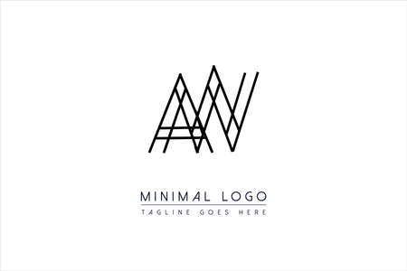AW OR WA Letter Logo Design. Creative Modern A L Letters icon vector Illustrationのイラスト素材