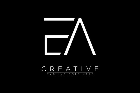 letter EA, AE, A, E, Abstract initial monogram letter alphabet logo designのイラスト素材