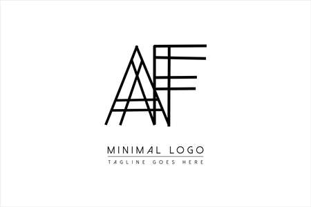 AF OR FA Letter Logo Design. Creative Modern A L Letters icon vector Illustrationのイラスト素材